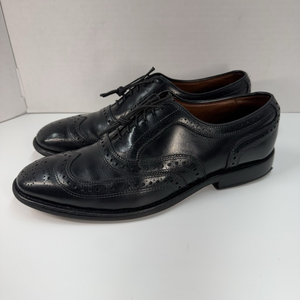 Allen Edmonds Black Leather McAllister Wingtip Oxford Size 9.5D Dress Shoes